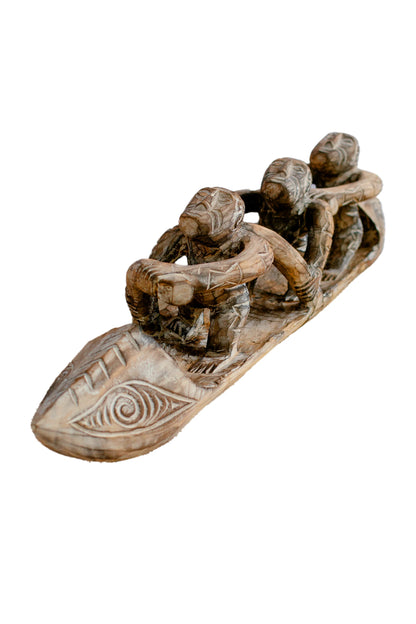 Timor Antique Rowing Tribal Boatmen