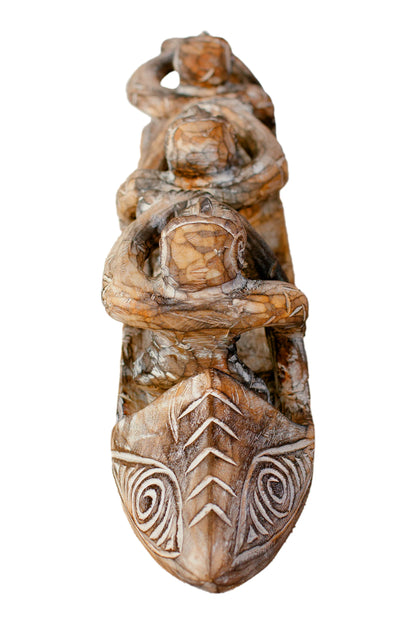 Timor Antique Rowing Tribal Boatmen