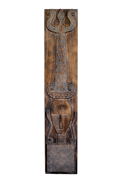 Tribal Madurese Carved King Panel - Style 06