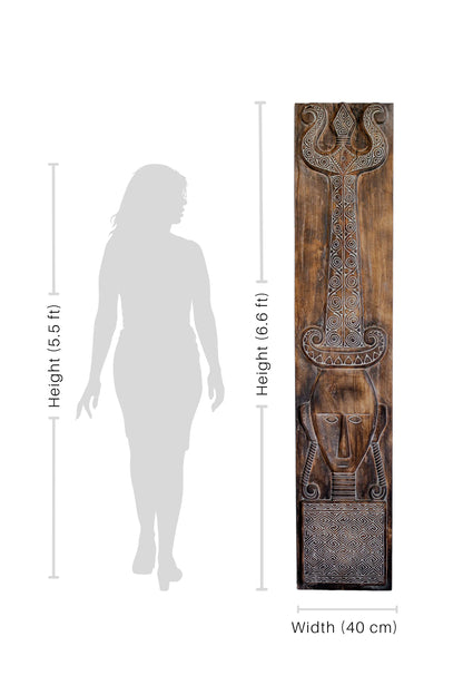 Tribal Madurese Carved King Panel - Style 06