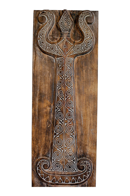 Tribal Madurese Carved King Panel - Style 06