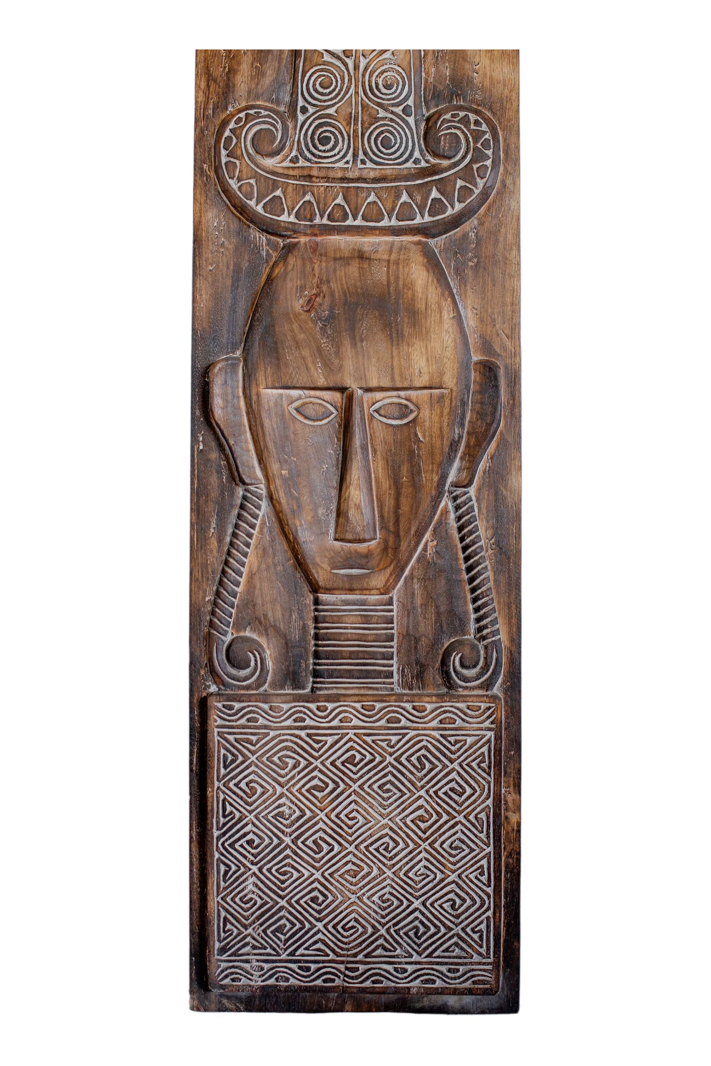 Tribal Madurese Carved King Panel - Style 06