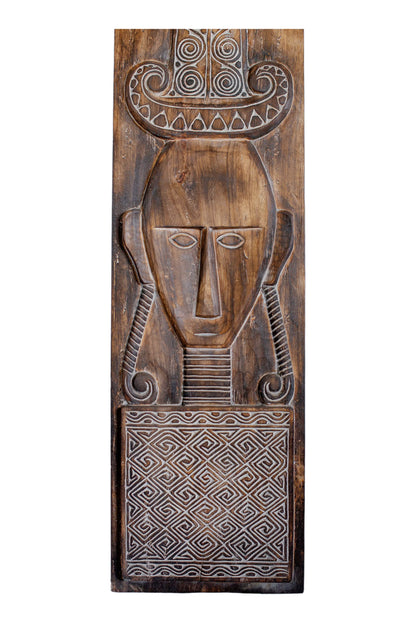 Tribal Madurese Carved King Panel - Style 06
