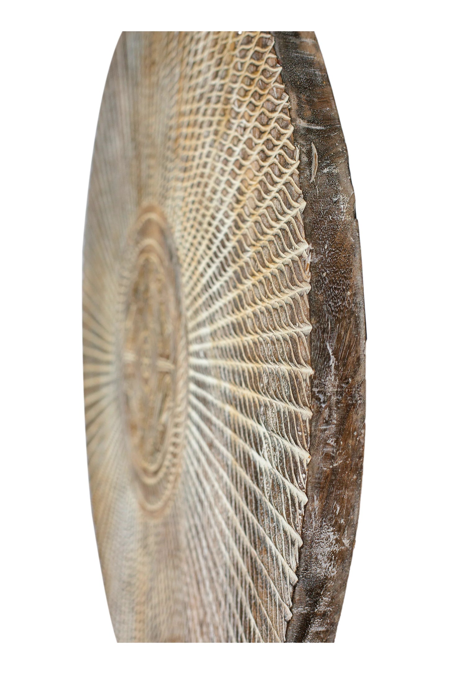 Timor Tribal Hand Carved Decorative Wall Panel - Round - Style 1