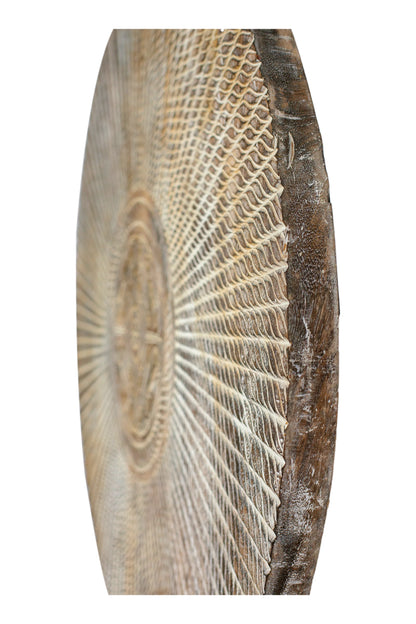 Timor Tribal Hand Carved Decorative Wall Panel - Round - Style 1