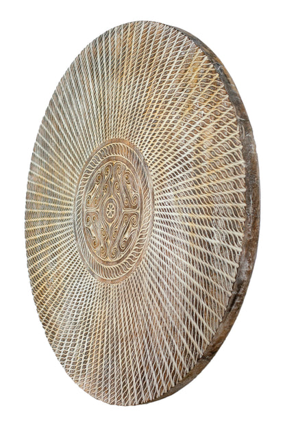 Timor Tribal Hand Carved Decorative Wall Panel - Round - Style 1