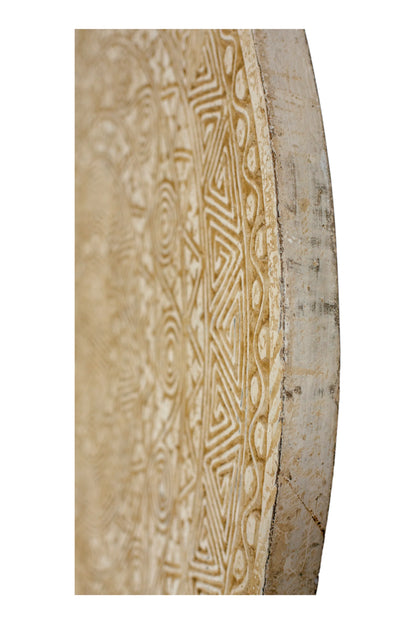 Timor Tribal Hand Carved Decorative Wall Panel - Round - Style 2