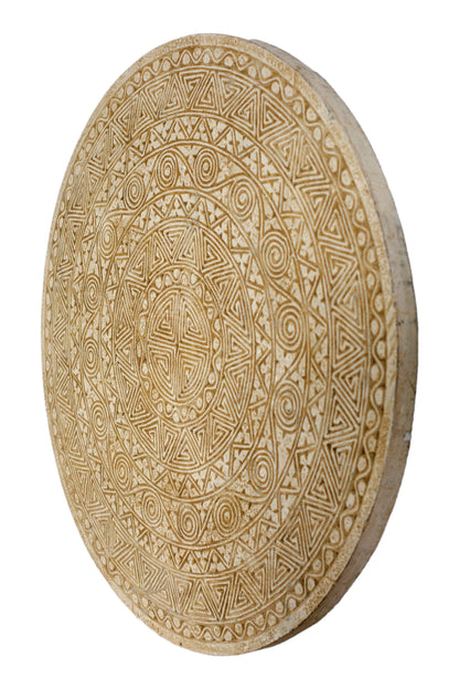 Timor Tribal Hand Carved Decorative Wall Panel - Round - Style 2