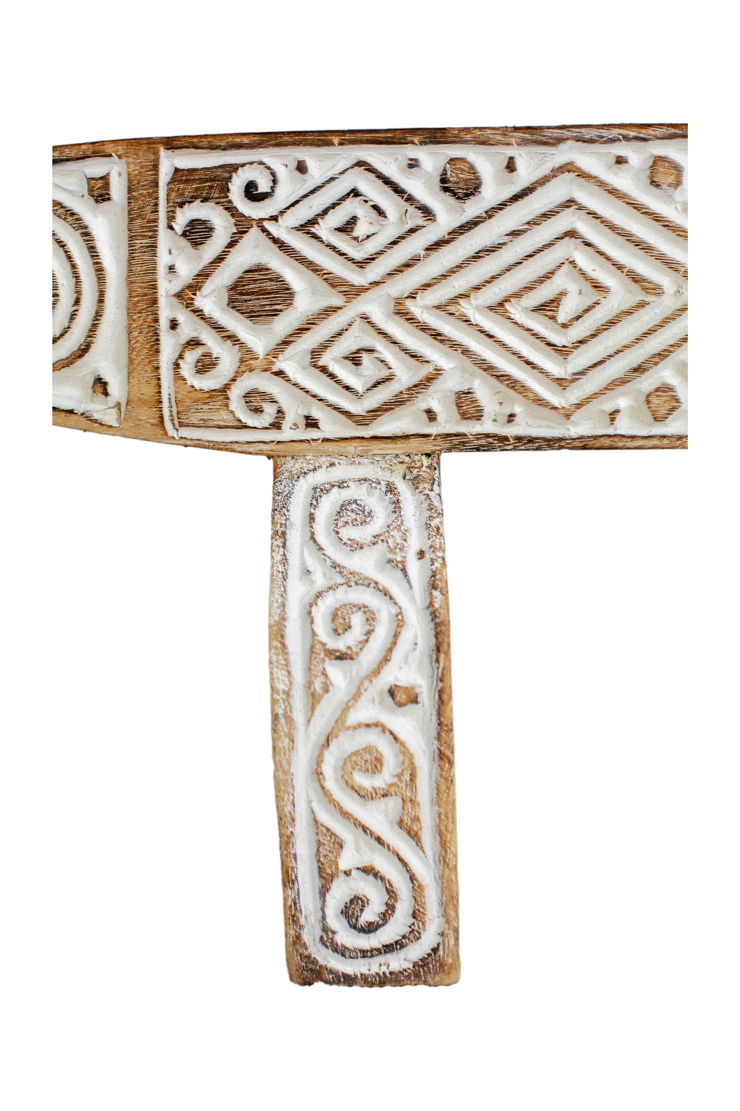 Timor Tribal Hand Carved Boat Bowl With Stand