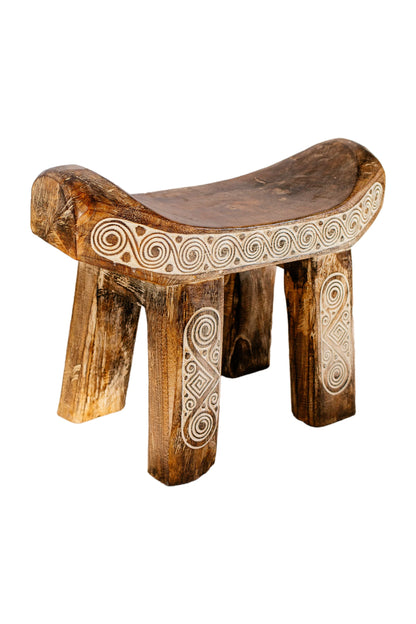 Timor Tribal Handcarved Wooden Bench