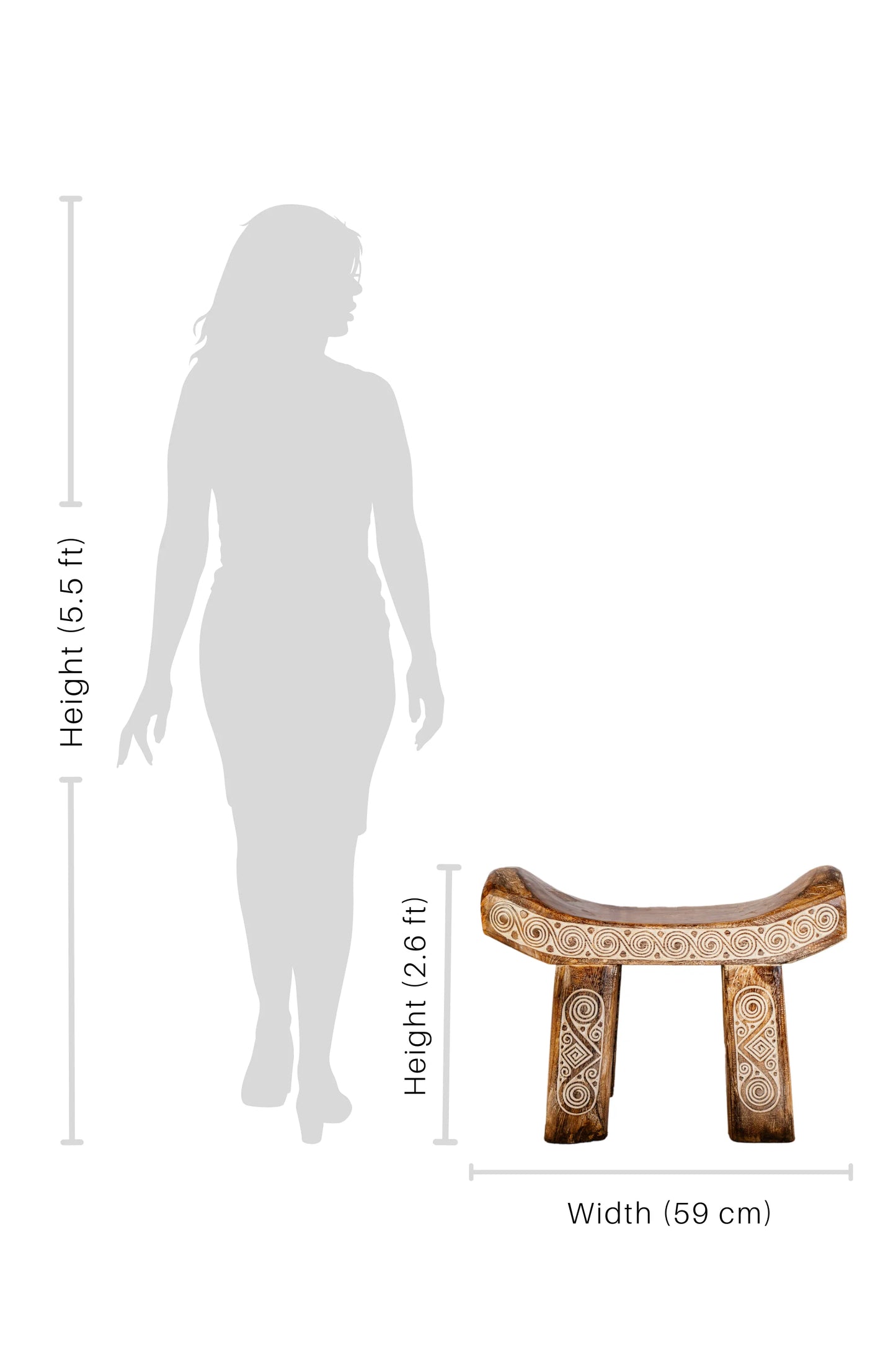 Timor Tribal Handcarved Wooden Bench