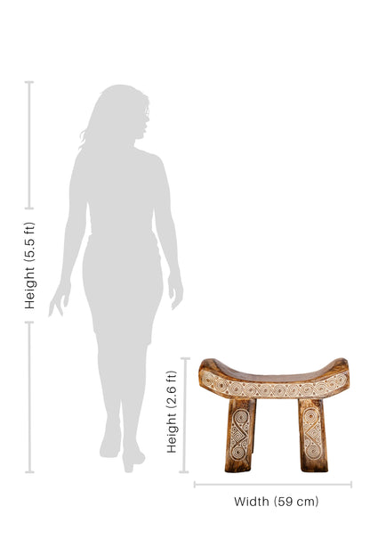 Timor Tribal Handcarved Wooden Bench