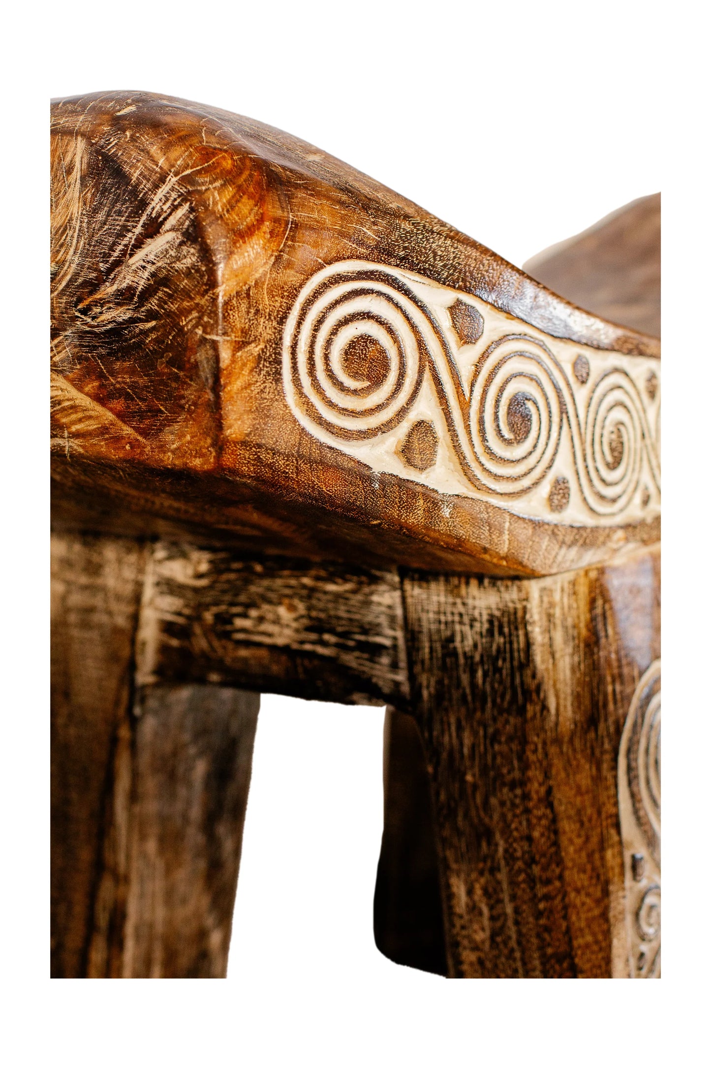 Timor Tribal Handcarved Wooden Bench