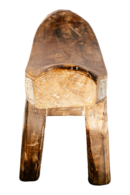 Timor Tribal Handcarved Wooden Bench