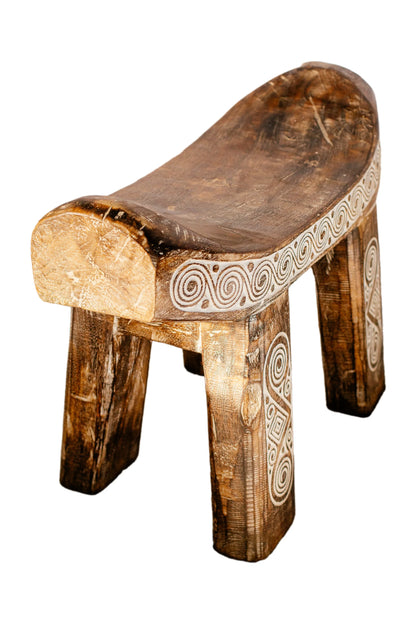 Timor Tribal Handcarved Wooden Bench