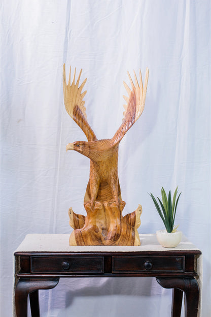 Intricate Handcarved Majestic Eagle Statue