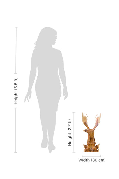 Intricate Handcarved Majestic Eagle Statue