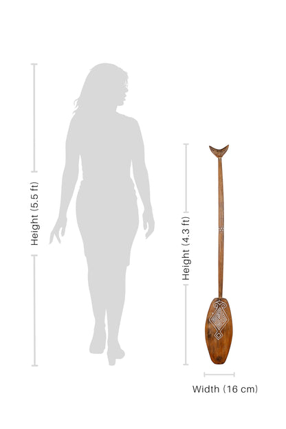 Timor Tribal Handcarved Wooden Oar - Style 3