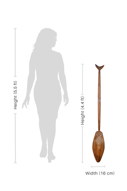 Timor Tribal Handcarved Wooden Oar - Style 4