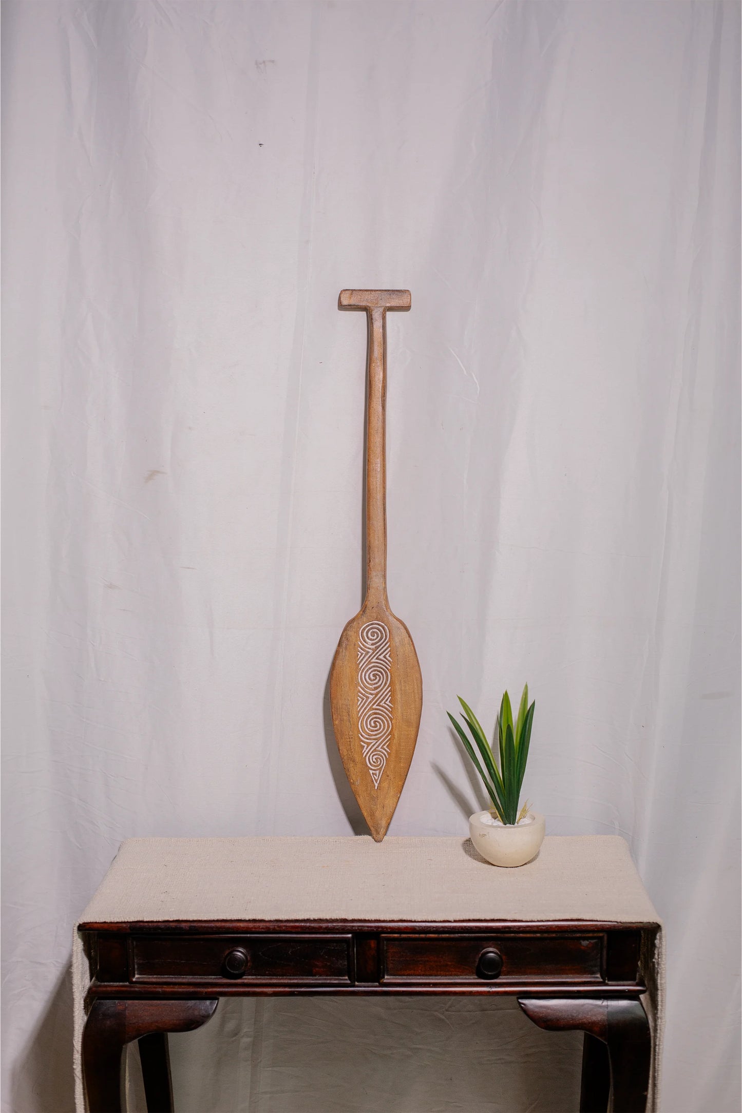 Timor Tribal Handcarved Wooden Oar - Style 7