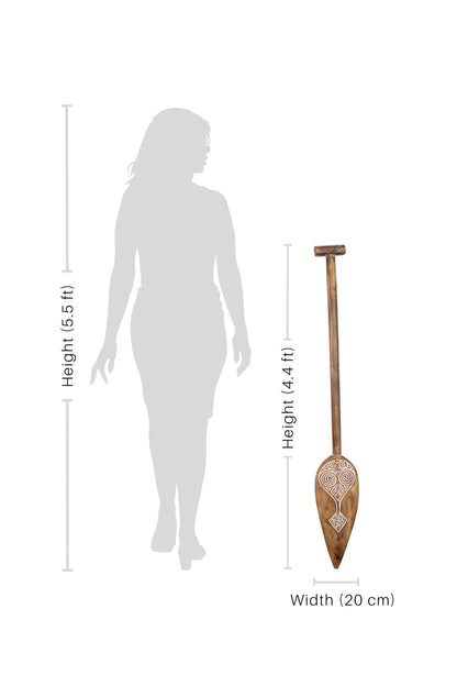 Timor Tribal Handcarved Wooden Oar - Style 9