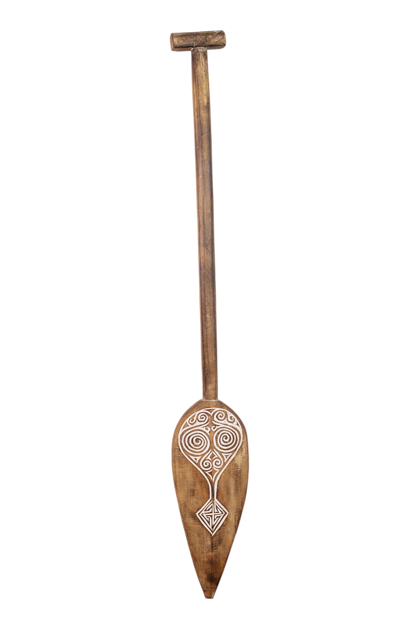 Timor Tribal Handcarved Wooden Oar - Style 9