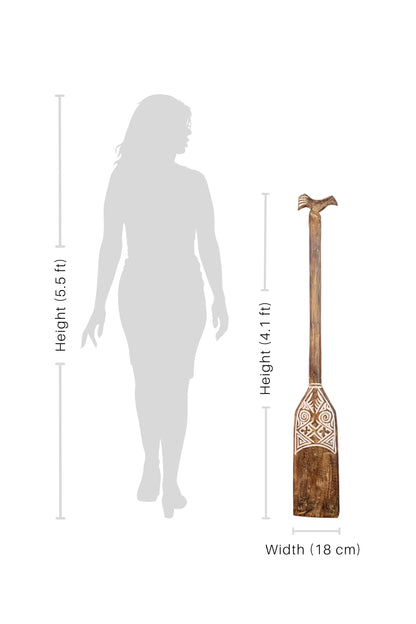 Timor Tribal Handcarved Wooden Oar - Style 13