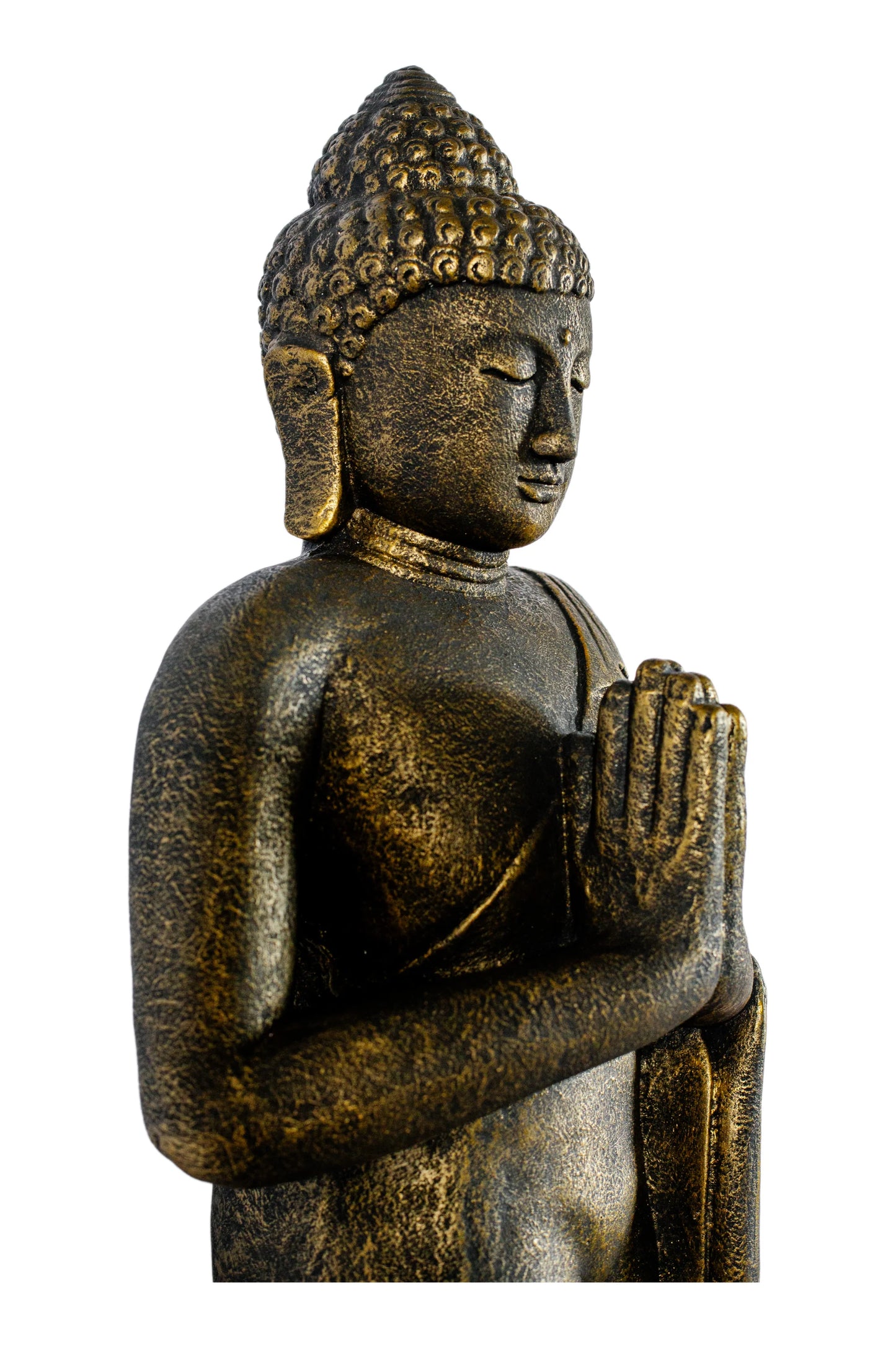 Standing Buddha - Antique Gold
