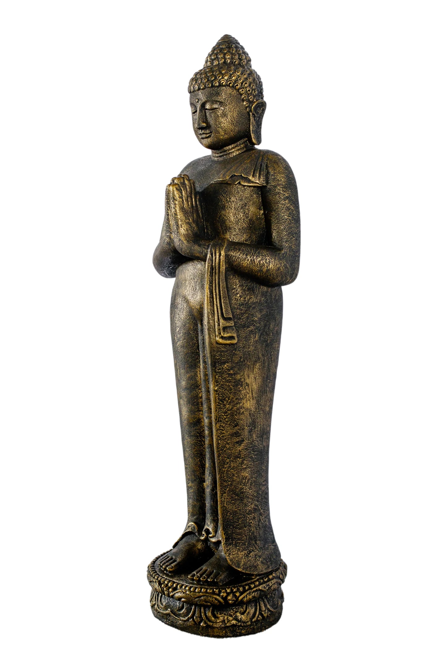Standing Buddha - Antique Gold