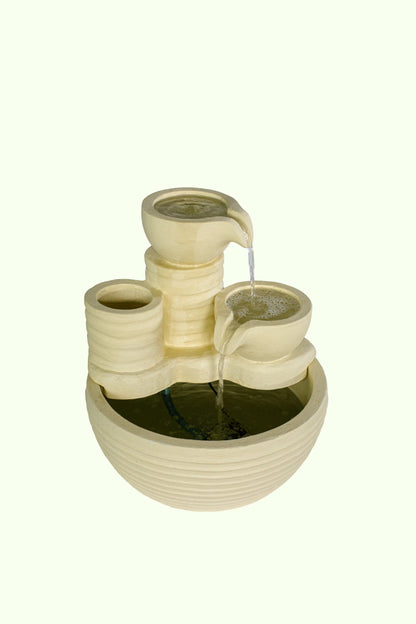 Cascading Water Fountain with Mini Planter