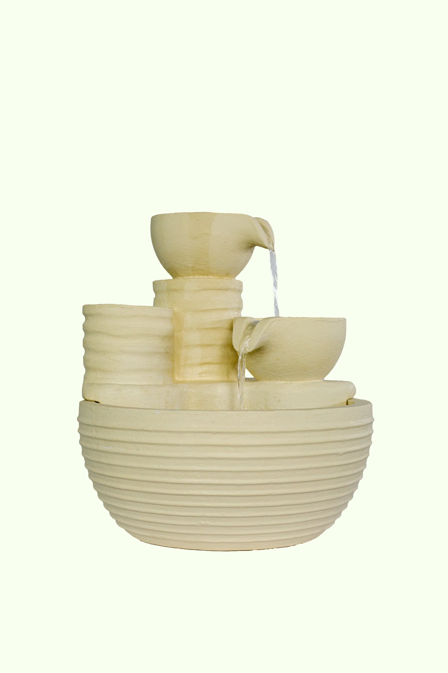Cascading Water Fountain with Mini Planter
