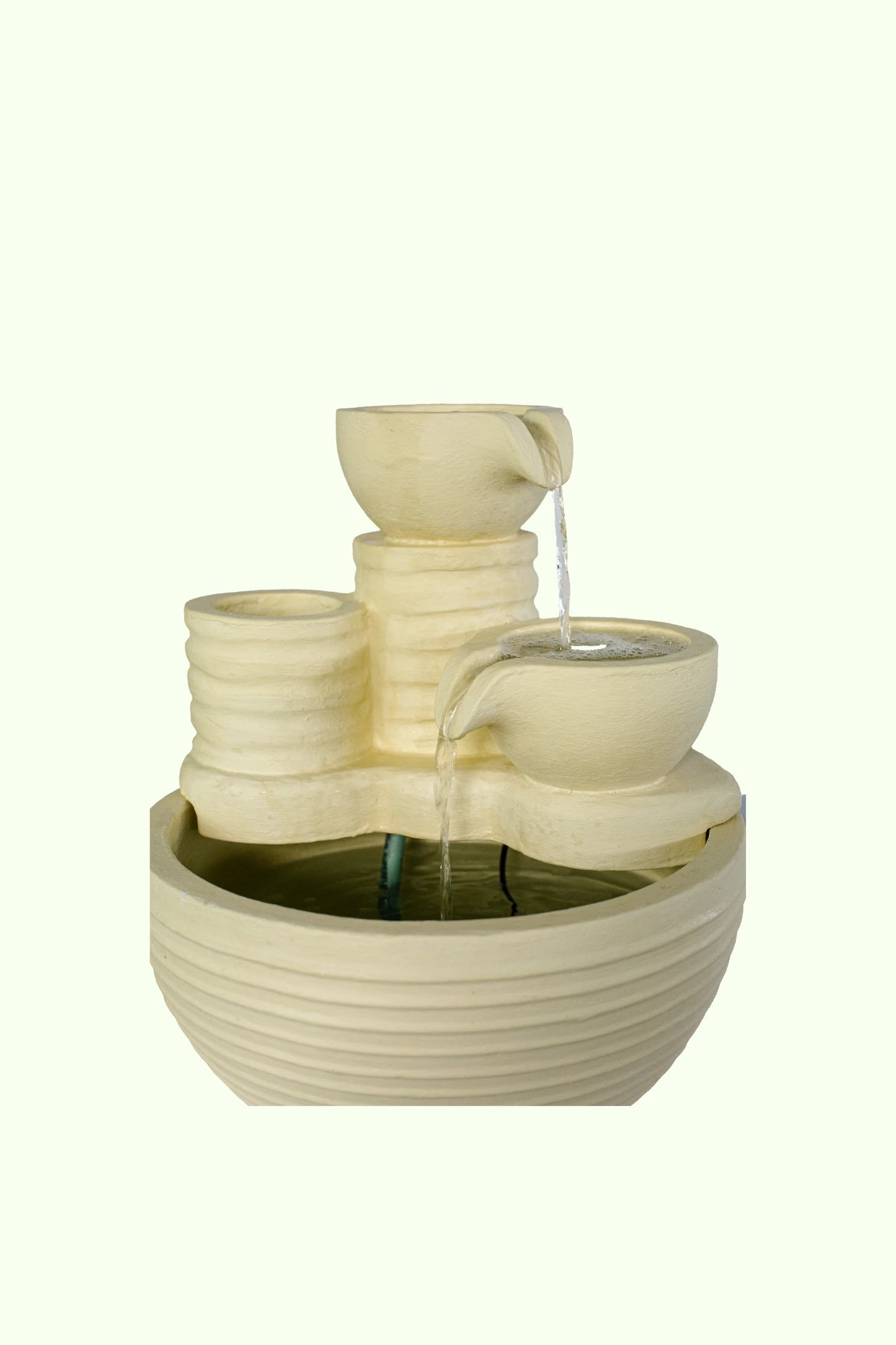 Cascading Water Fountain with Mini Planter