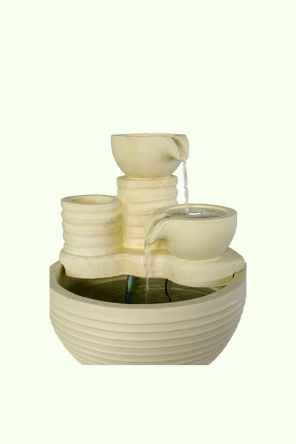 Cascading Water Fountain with Mini Planter