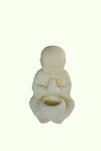 Praying Young Monk with Bowl