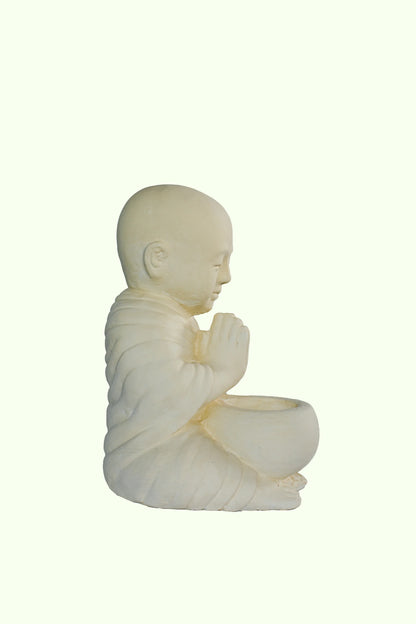 Praying Young Monk with Bowl