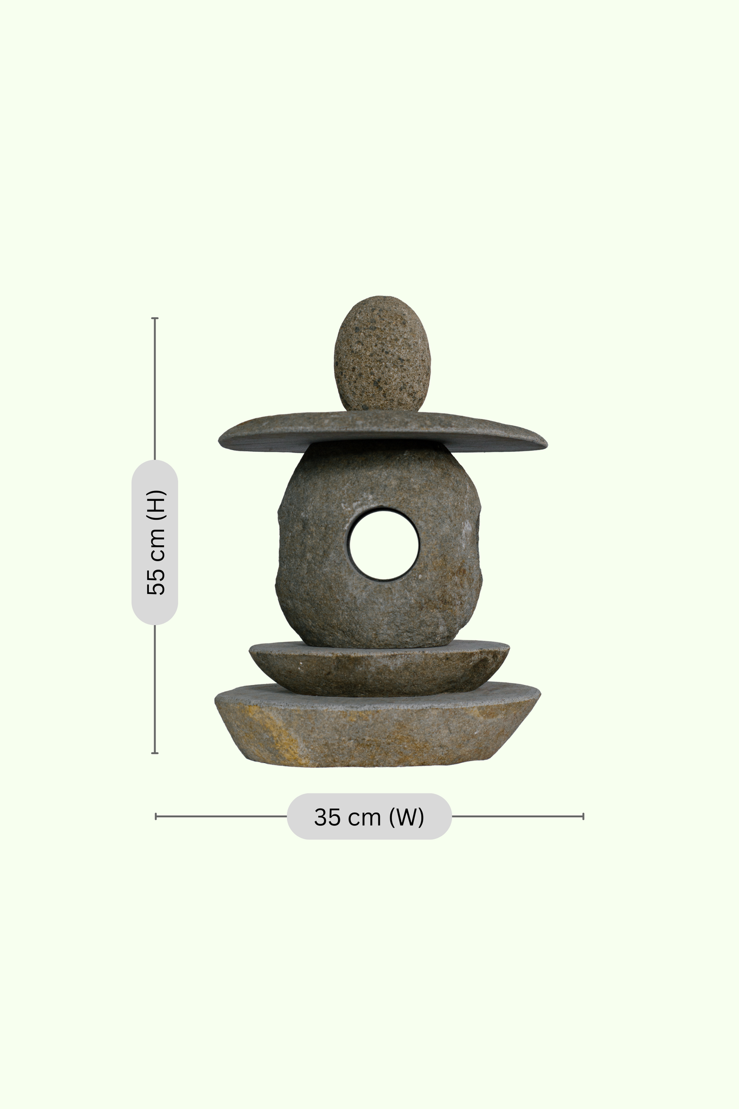 Hand Carved Stone Pathway Lamp Style 1