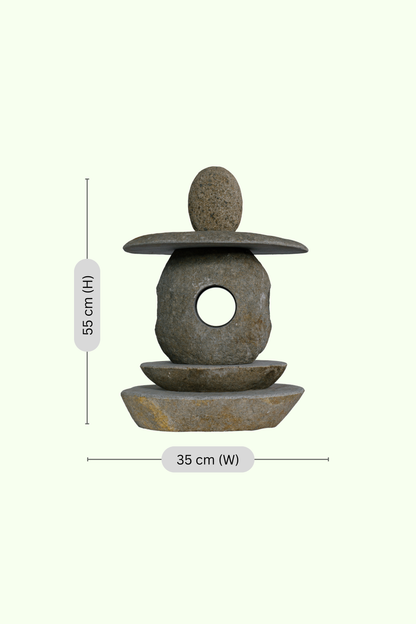 Hand Carved Stone Pathway Lamp Style 1