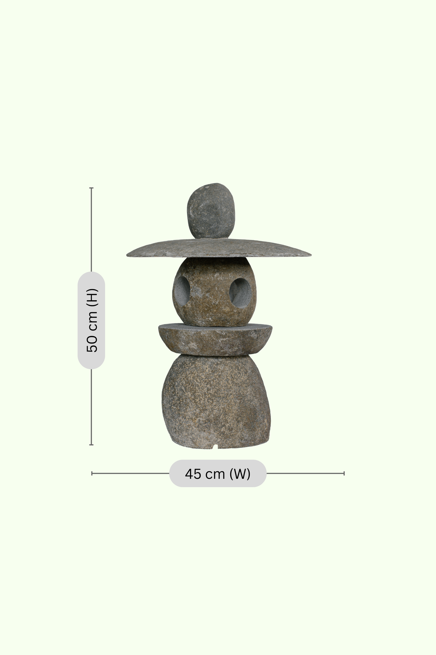 Hand Carved Stone Pathway Lamp Style 2