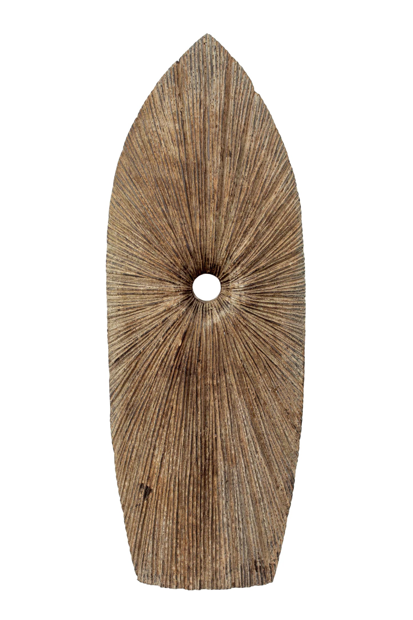 Antique Tribal Warrior Hand Carved Shield - Style 01