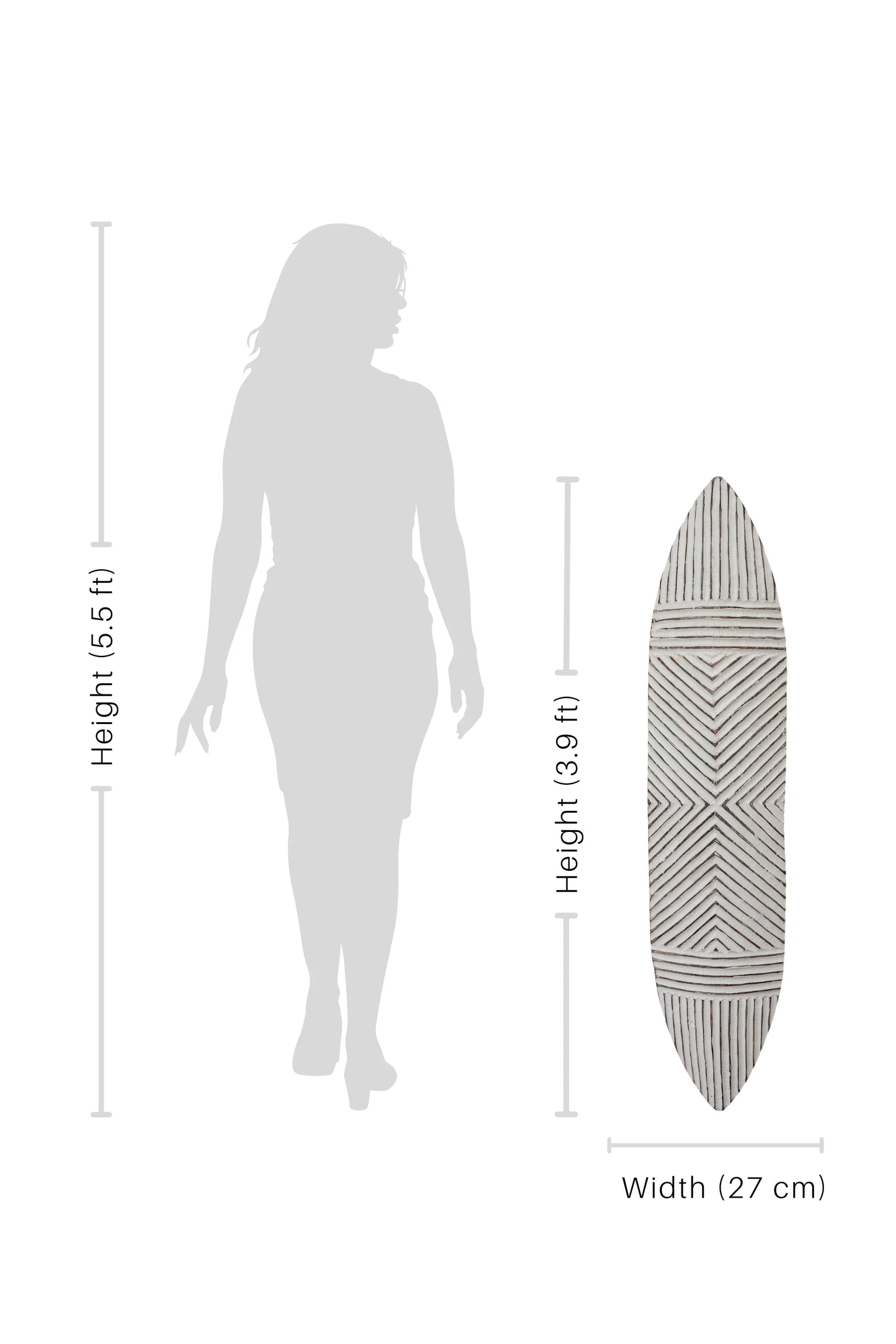 Tribal Hand Carved Surfboard - Style 02
