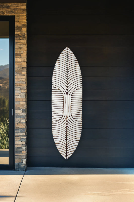 Tribal Hand Carved Surfboard - Style 03