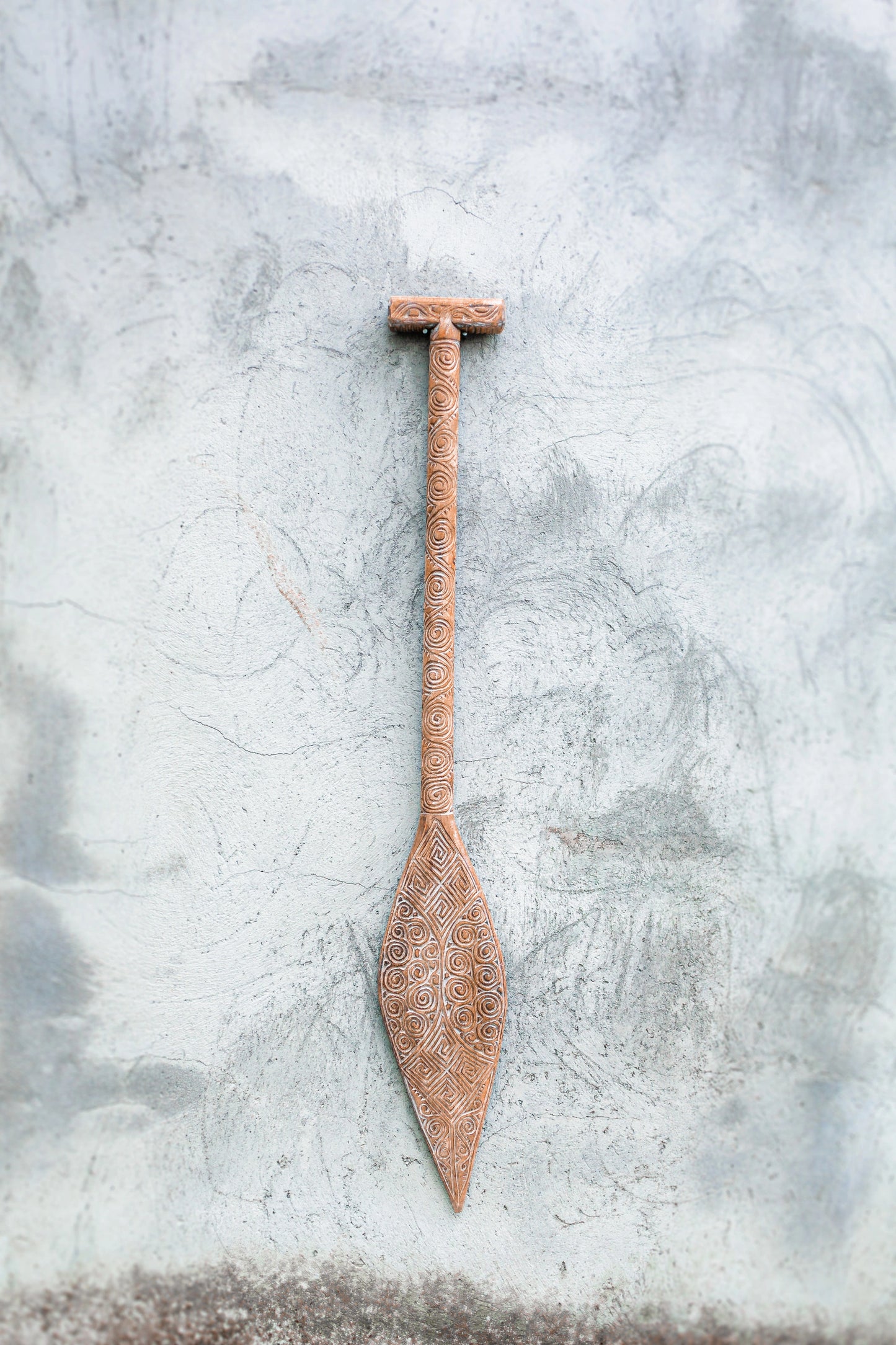 Timor Tribal Hand Carved Oars - Medium - Style 02