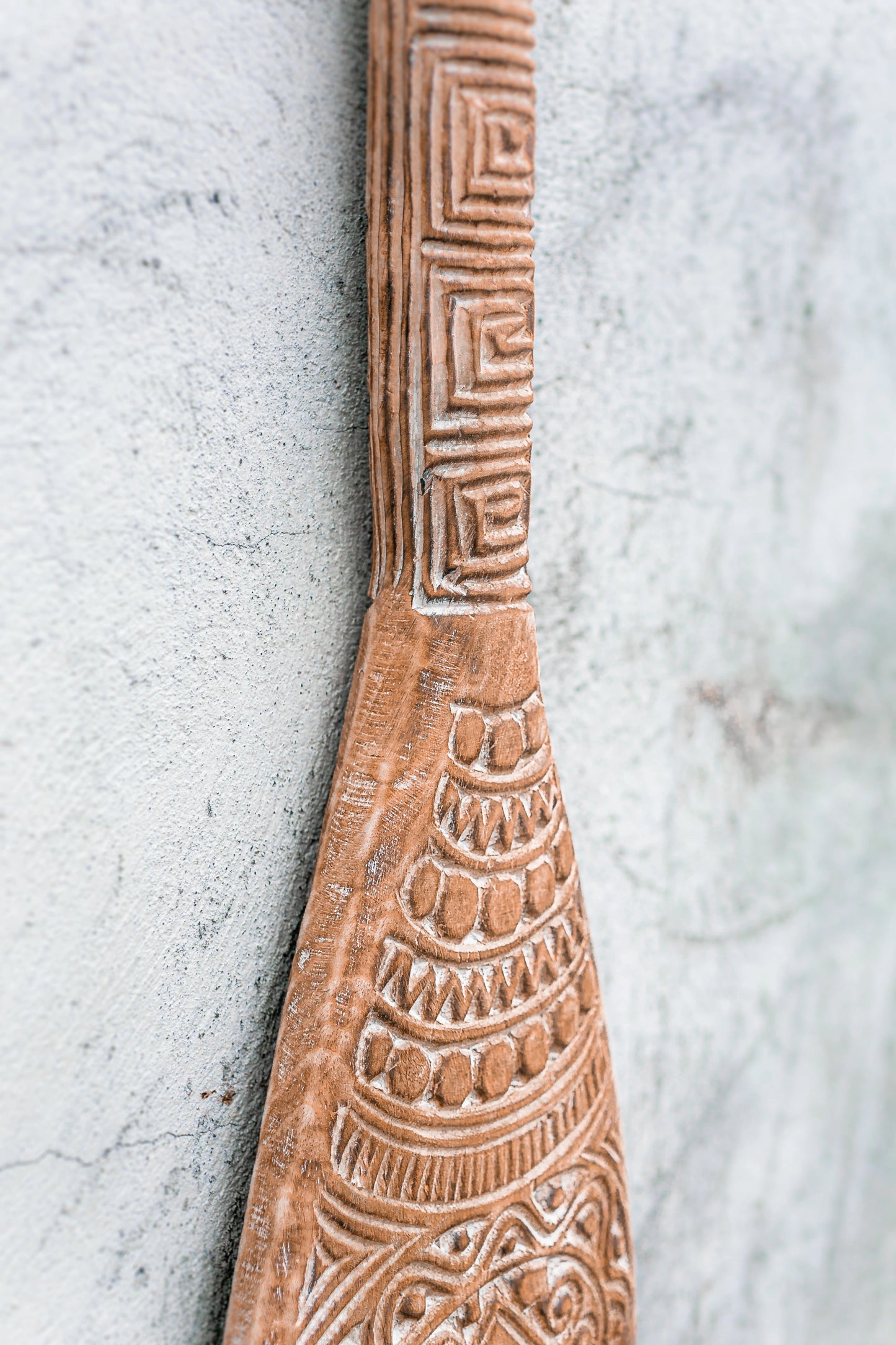 Timor Tribal Hand Carved Oars - Medium - Style 04