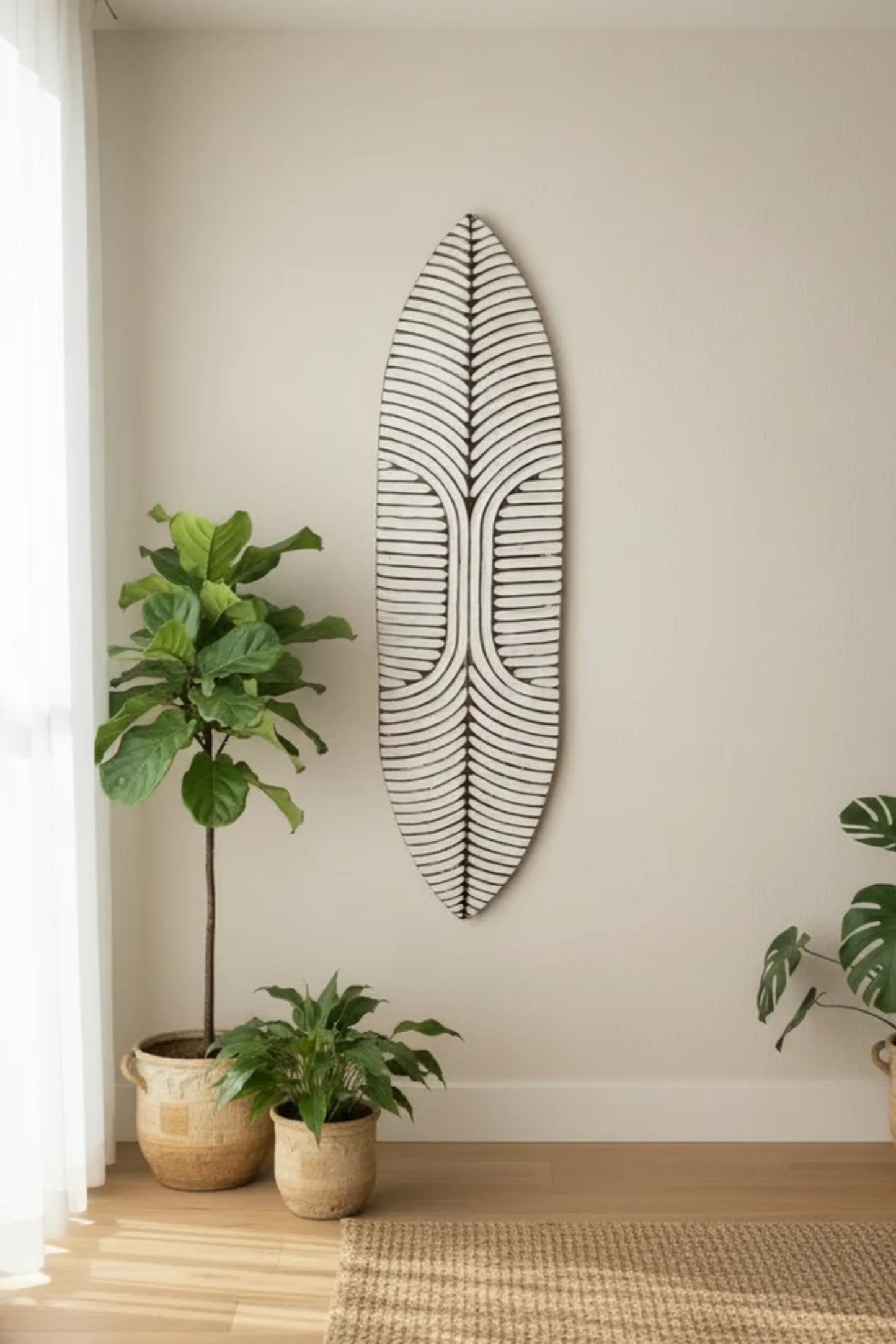 Tribal Hand Carved Surfboard - Style 03