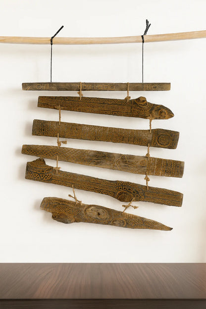Tribal Madurese Carved Panel Set – Style 09