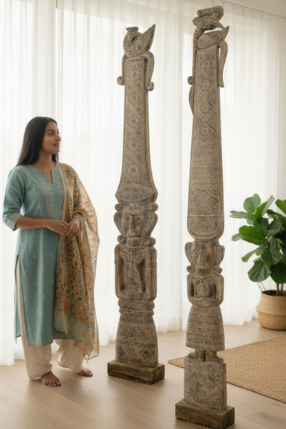 Sundanese High Priest & Priestess Statues (Set)