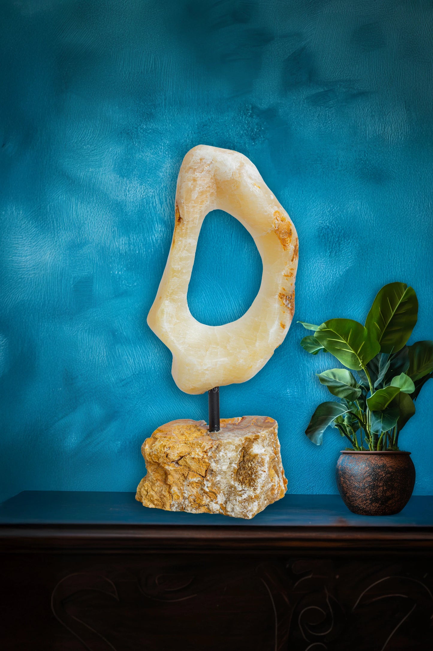 Onyx Protective Ring - Natural Stone - Medium