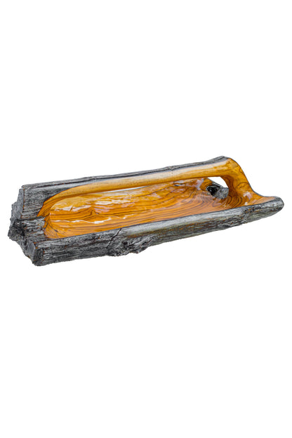 Teak Root Wooden Bowl with Handle - Style 05