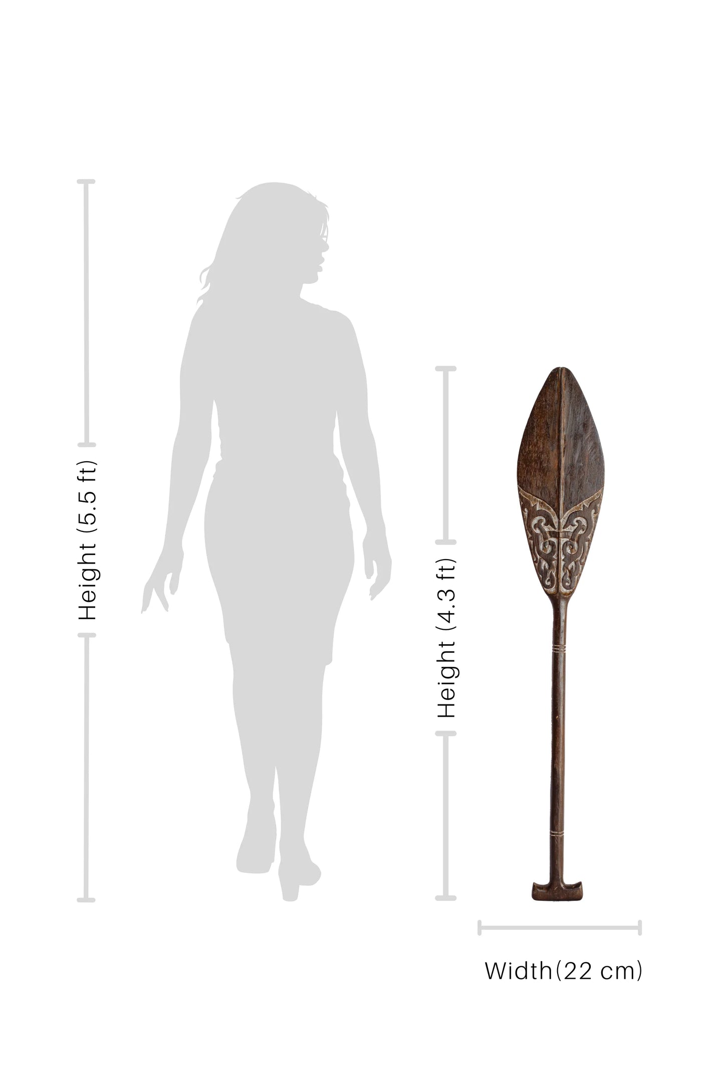 Timor Tribal Hand Carved Antique Oar - Style 15