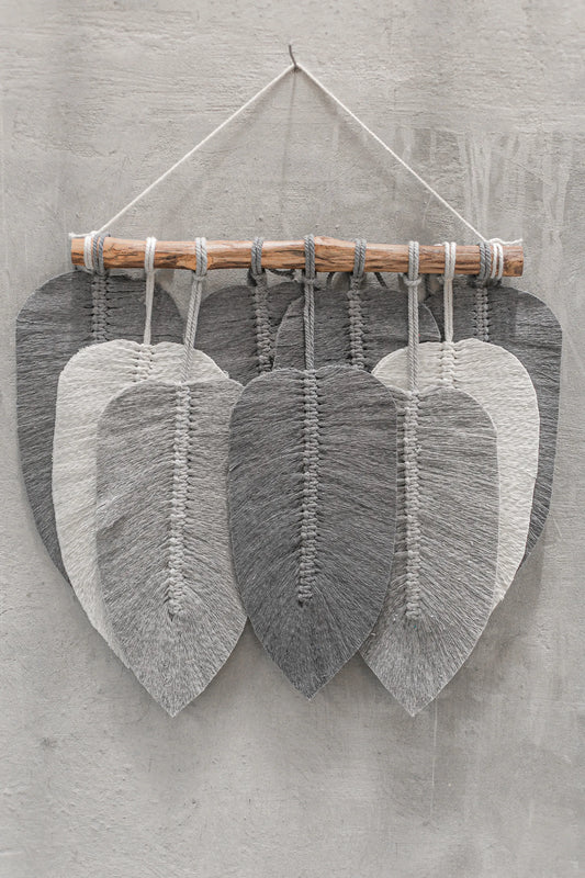 Wall Hanging Macrame - Grey Collage Hand Woven